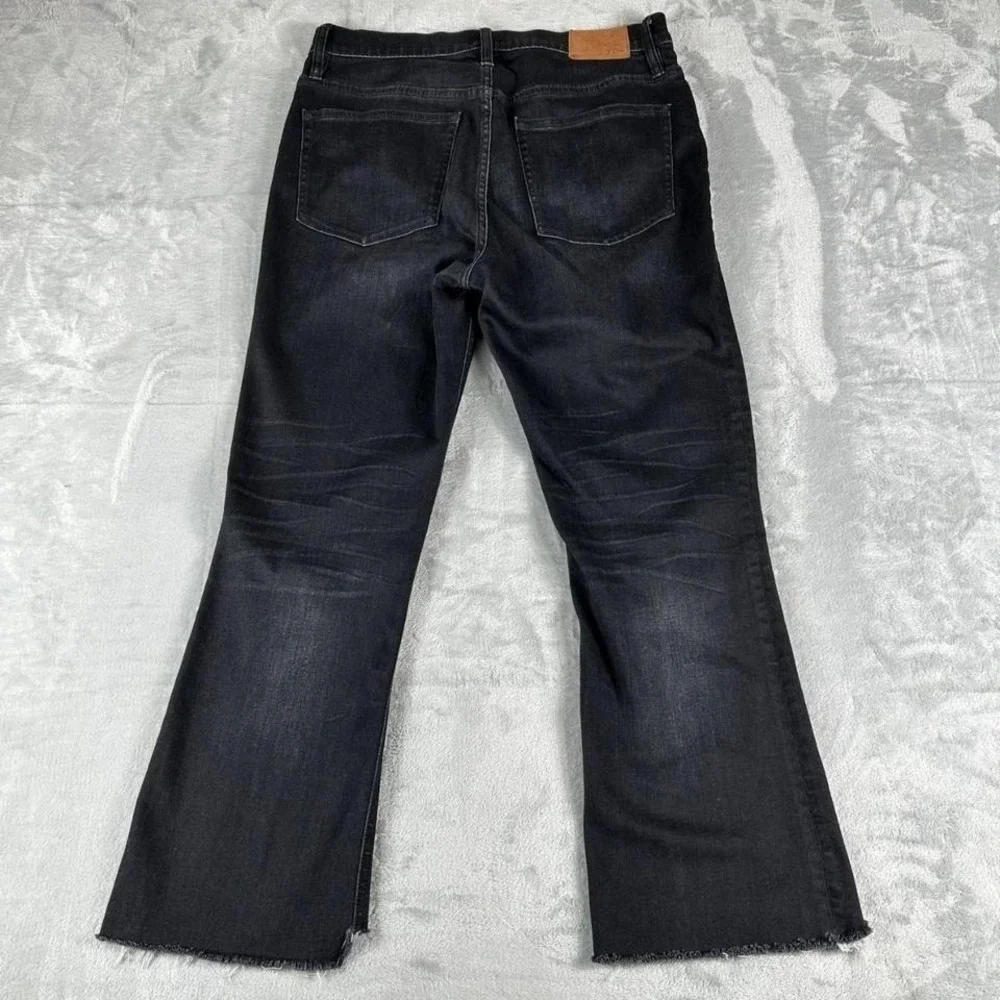 J.Crew Billie Demi Boot Crop Women‎ 30 Black Raw Hem Button Fly Jeans